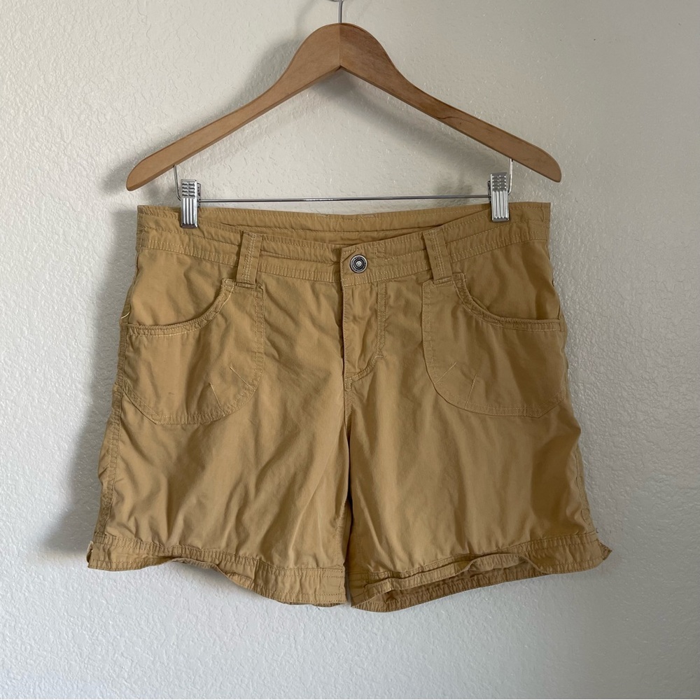 Kuhl Kontra Shorts Stretch Cotton Hiking Outdoors Athletic Tan Size 10 Gorpcore